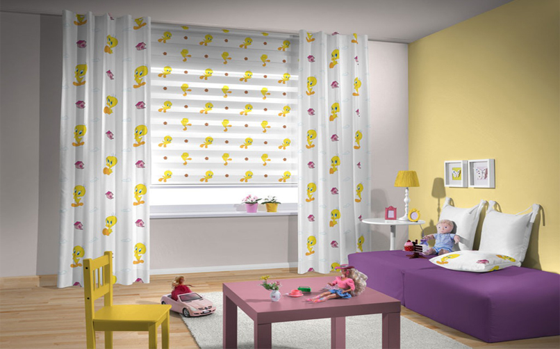 çocuk odası perde modelleri